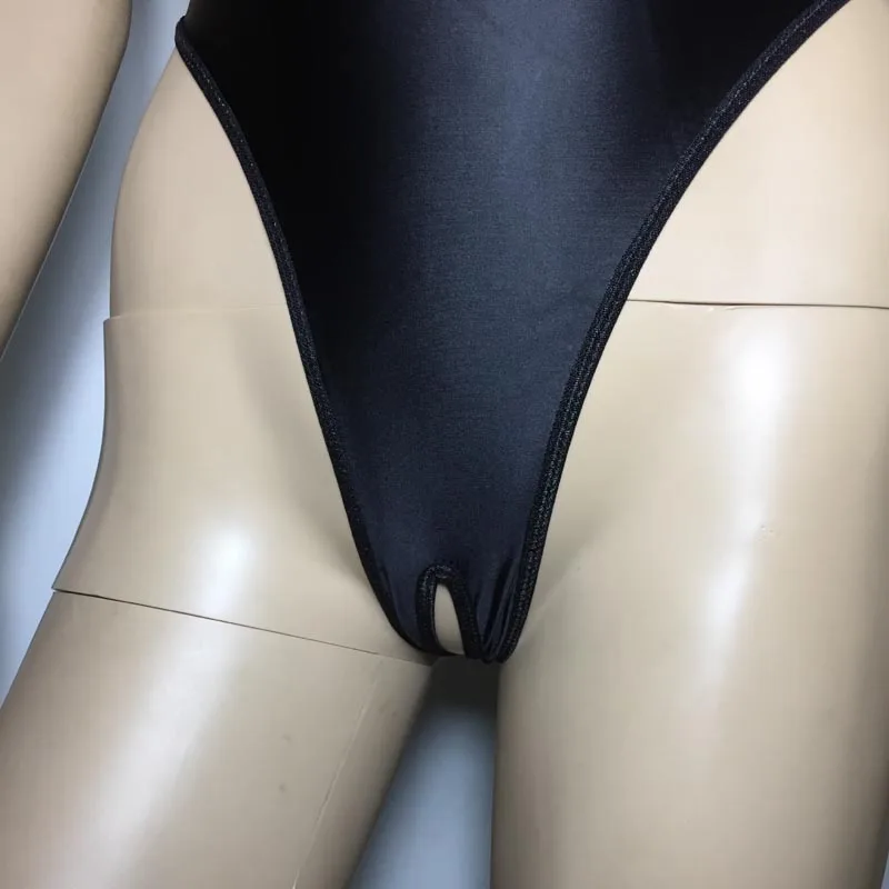 Sexy Shiny Spandex Cupless Crotchless Teddy Thong Leotard Open Breast Bodysuit Lingerie Jananese Style Erotic Swimwear women underwear sexy lingerie women swimsuit
