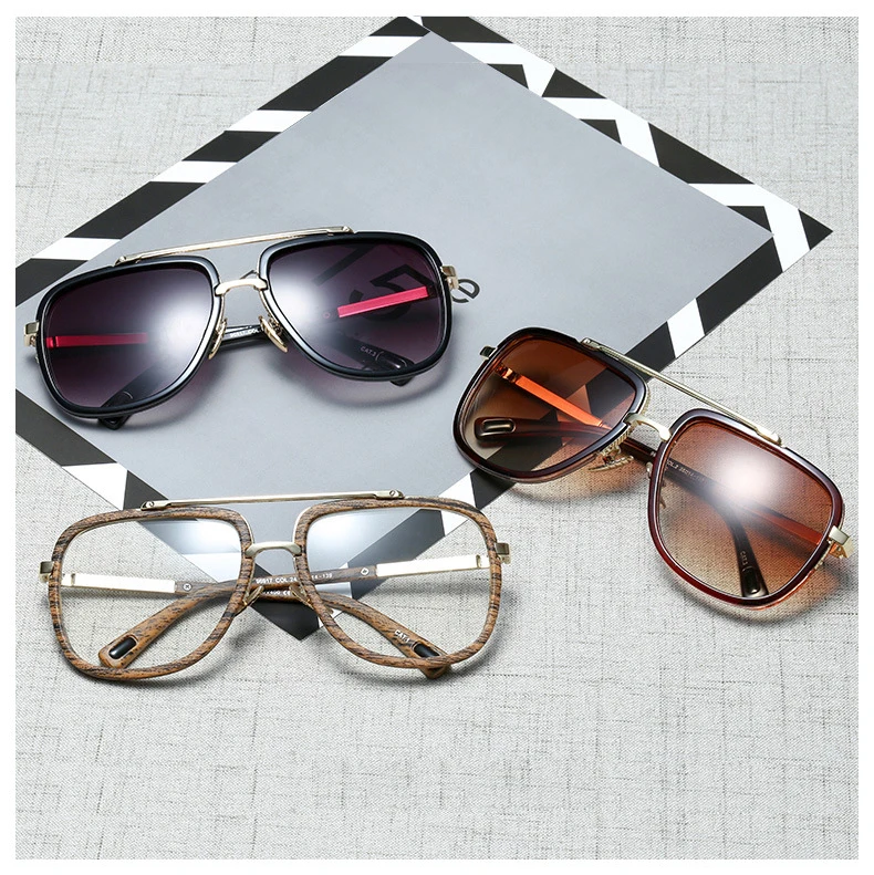 Мужские Ретро брендовый дизайн, Квадратные Солнцезащитные очки Роскошные трендовые оттенки для женщин высококачественные прозрачные линзы большие очки UV400 Винтажные