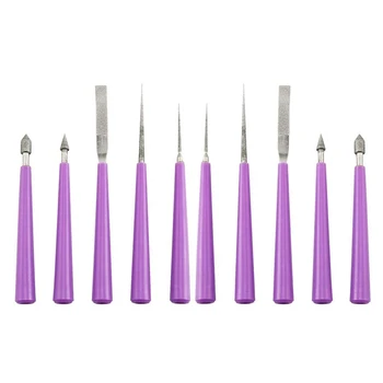

10PCS Bead Reamer Set Diamond Tipped Bead Reamer Beading Hole Enlarger Tool for Glass Plastic Metal Wood Beads