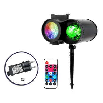 

Led Compound Eye Double Tube Christmas Water Pattern Projection Lamp Film Projection Lamp Snow Light Snowflake Projection