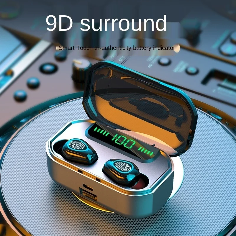 Free shipping The New 5 0 Wireless Bluetooth headset Digital display movement stereo Portable charging room One ear and two ears