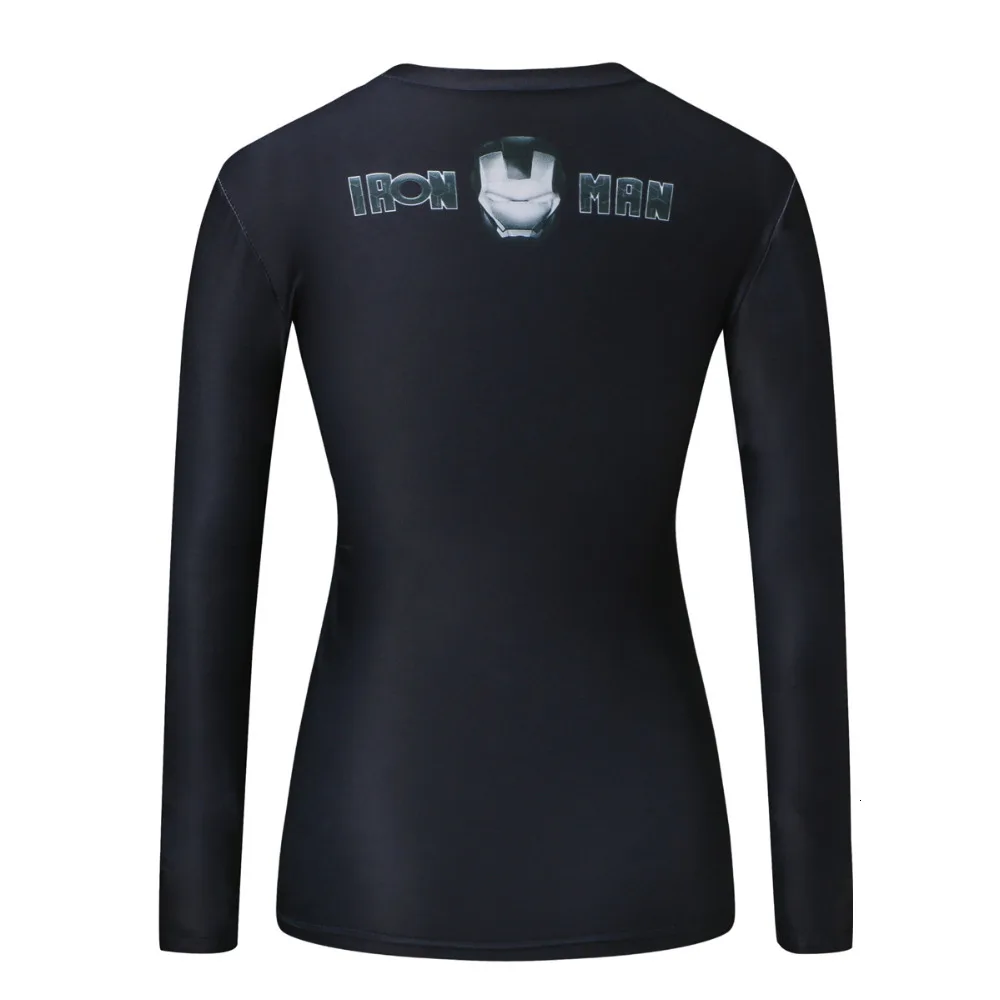 Женская компрессионная облегающая футболка с длинными рукавами и 3D принтом, Рашгард для фитнеса, базовый слой, одежда для тяжелой атлетики, топы