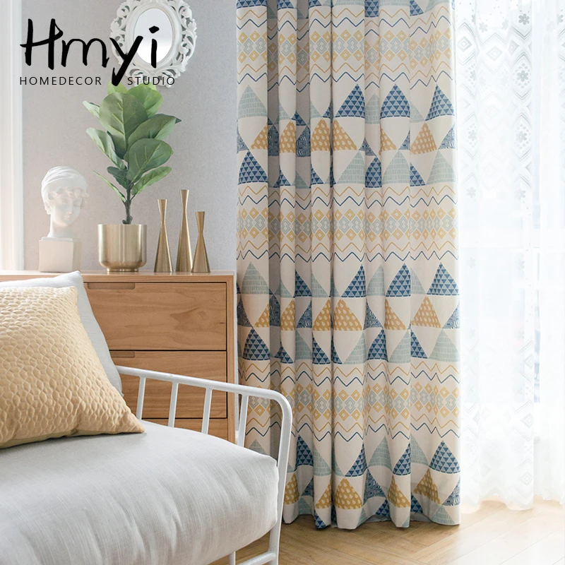 Современные треугольные светонепроницаемые шторы для гостиной детской спальни