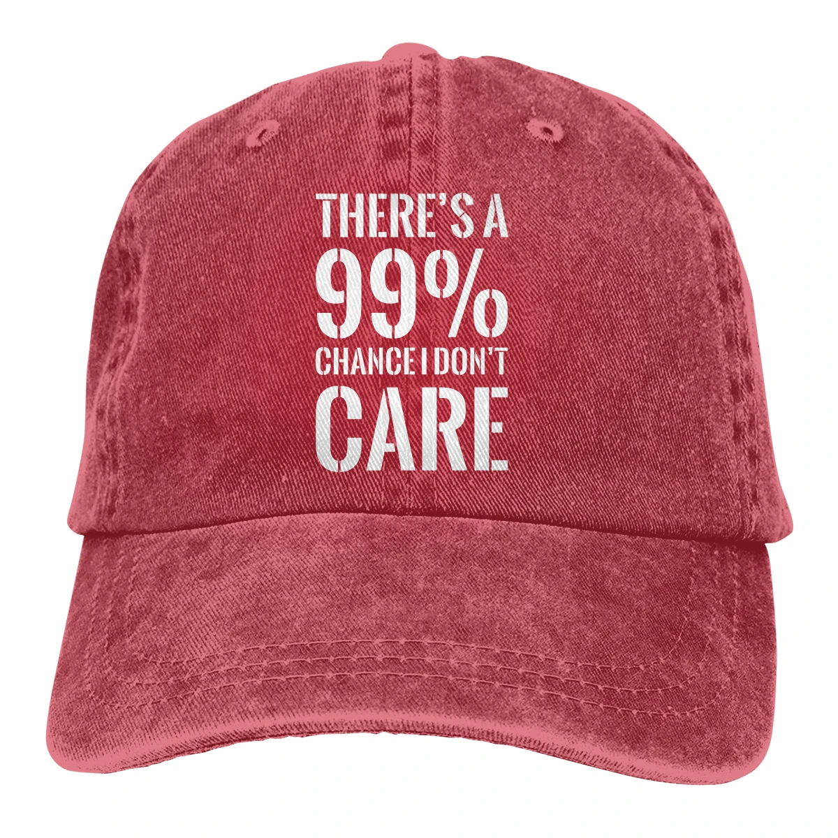 99% Chance I Don't Care Casquette черные унисекс Мужские Женские джинсовые бейсболка с ремешком кепки Регулируемая шляпа для гольфа папа