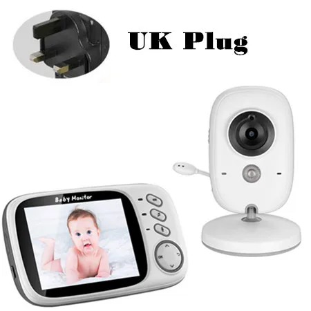 VB603 радионяня с камерой видео беспроводной 3,2 дюймовый цветной экран ночная версия Talk Back домофон детская няня камера безопасности - Цвет: UK plug