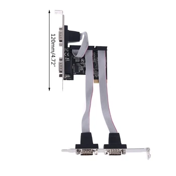 

99100 Chipset PCIe 4 Port Serial Add on Card Multi RS232 DB9 COM Expansion Riser G6DD