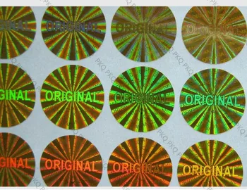 

"ORIGINAL" sticker,One-time holographic laser sticker,1.5cm 1000pcs "ORIGINAL" warranty seal laser hologram sticker/label/tag