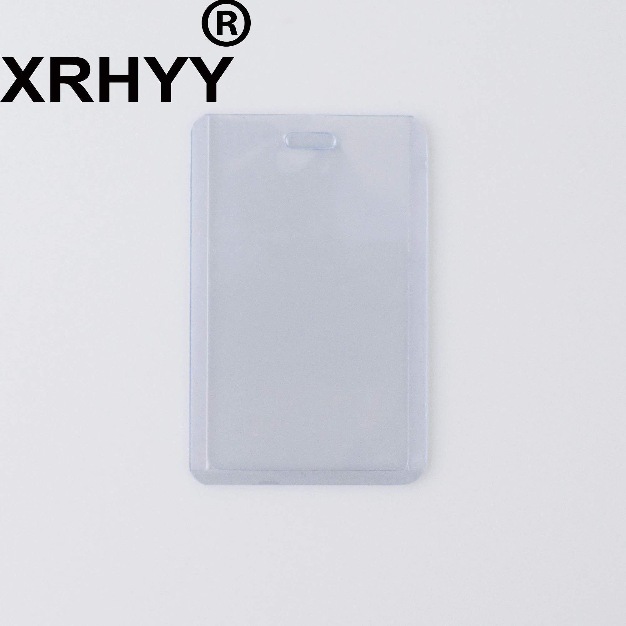 XRHYY 5 шт. полупрозрачный ПВХ жесткий пластиковый значок кошелек с отделами для карт чехол для удостоверения личности со слотом и цепными отверстиями-вертикальный