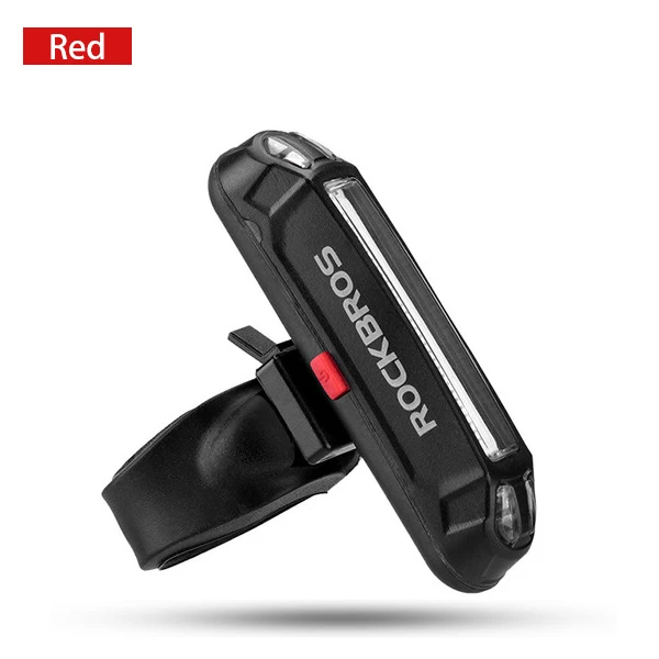 ROCKBROS велосипедный задний светильник, велосипедный USB Перезаряжаемый Подседельный штырь, вилка, светильник MTB Rode Bicycle, супер яркий светодиодный красный задний светильник, светильник-вспышка - Цвет: Red Light