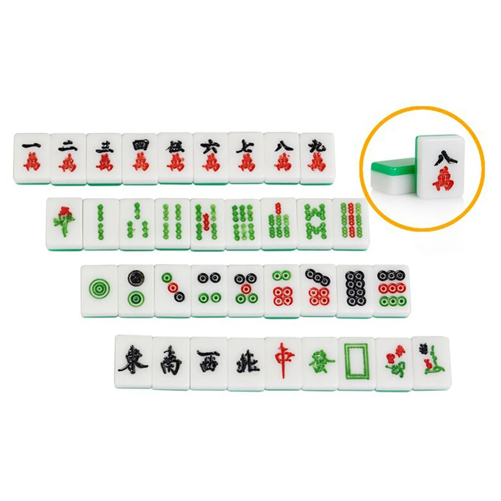 Compra online de Mini conjunto de mahjong com mesa dobrável de mahjong  portátil conjunto de jogos mah jong para viagens e lazer em família