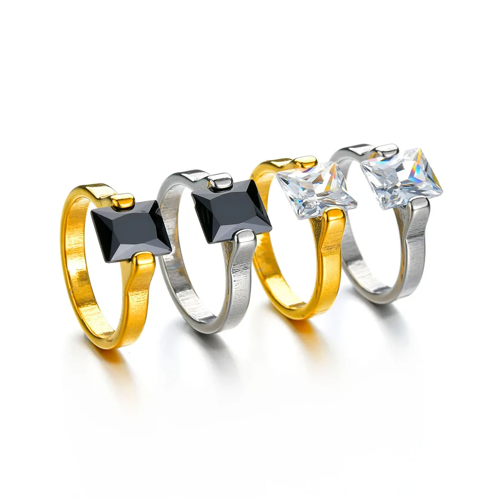 Womens Ring Stainless Steel Women's Rings Crystal Lucky Ring For Women Engagement Jewelry Dorpshipping wedding rings finger rings jewelry rings ring jewelry