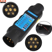 

European 7 Pin 12V Trailer Socket Tester High Quality Wiring Circuit Light Test Tool Truck Accessories Car Circuit Testing Tools
