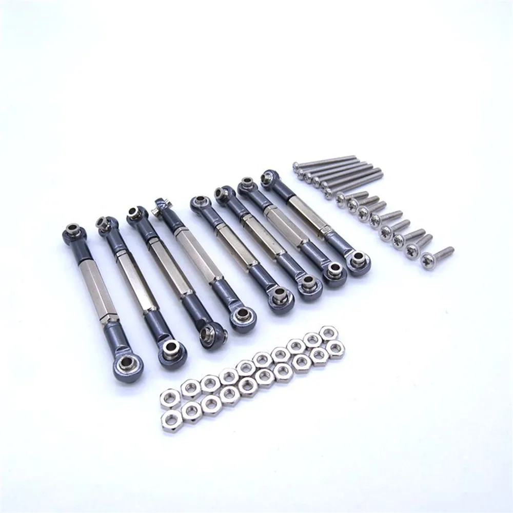 

For WPL C14 C24 RC Car Pick-up Semi Truck Upgrade Parts Metal Pull Rod Connecting Rod Holder Titanium Red Tie Bar Tie Rod Mount