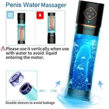 Electric Male Masturbator Cup Hydro Machine Penis Water Pump Penis Delay Training with Spa Sex Toys For Men Penis Enlargement 4