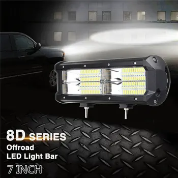 

7-Inch 216W 21600LM 8D LED Work Light Bar Offroad Driving Lamp Waterproof 4WD Sports Utility Vehicle All-Terrain Vehicle Lamp