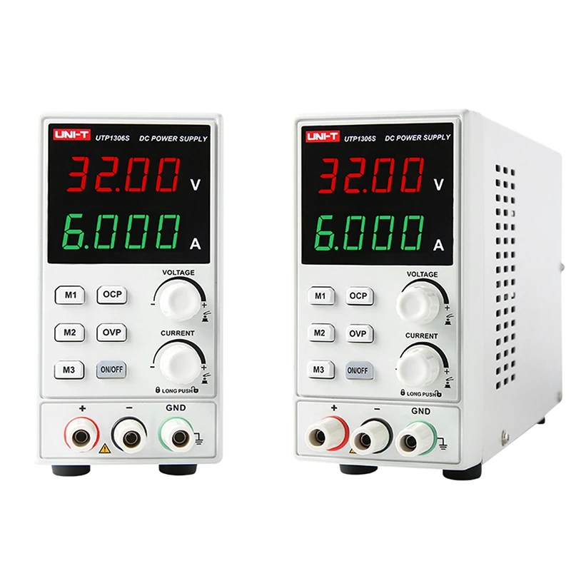 Uni-T Utp1306S переключение для источника питания постоянного тока 4 цифры дисплей Led 0-32 В 0-6A высокая точность регулируемый Мини-источник переменного тока 220 В 50 Гц