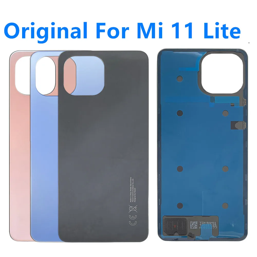 Original For Xiaomi Mi 11 Lite 5G Battery Back Cover Glass Rear Door Replacement Housing STICKER Adhesive Replace Accessories | Мобильные