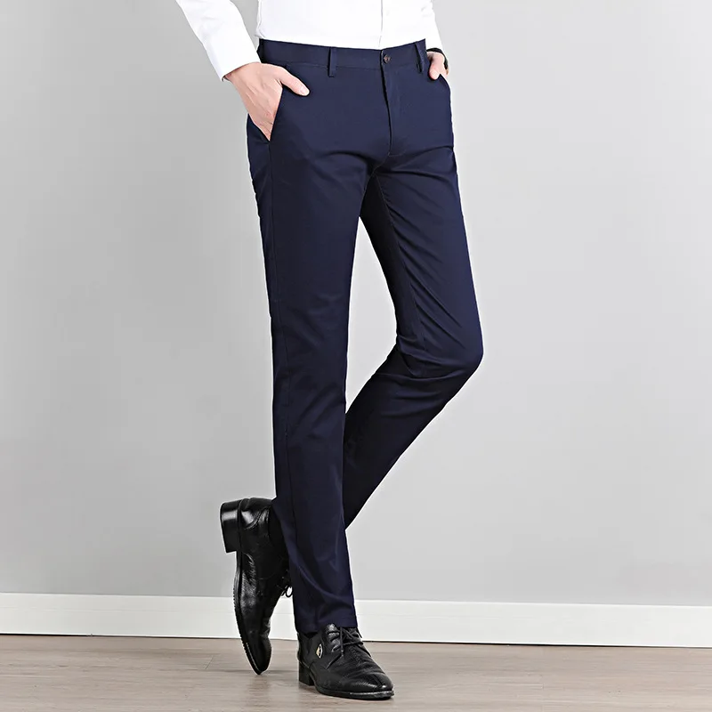 

2019 Autumn MEN'S Casual Pants Korean-style Casual Medium Waist Straight-Cut MEN'S Trousers