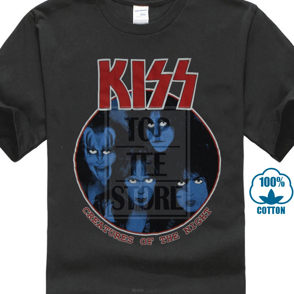 Футболка с надписью Kiss Creatures Of The Night Tour Vinnie Vincent 017945 |