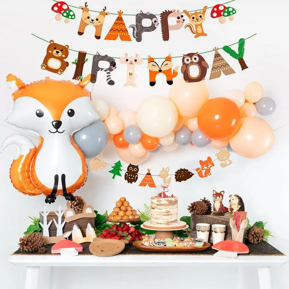 Woodland Animals Party Jungle Safari Birthday Party Decor Woodland  Creatures Jungle Animal Forest Party Supplies Baby Shower - Party & Holiday  Diy Decorations - AliExpress