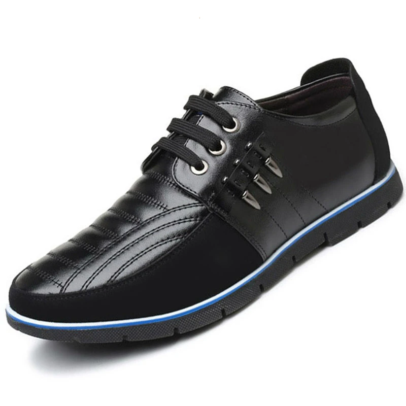 Брендовые мужские повседневные туфли высококачественные кожаные лоферы осенняя