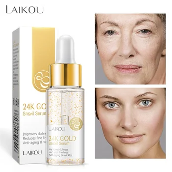 

24K Gold Snail Essential Liquid Moisturizing Firming Skin Lighten Fine Lines Whitening Day CreamsAnti-Aging Serum*