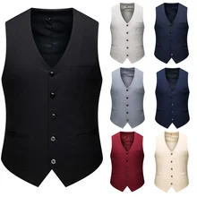 Waistcoat Men's Spring And Autumn New Style Men'S Wear-Style Western Style Single Breasted Gentleman Suit Waistcoat Mj005