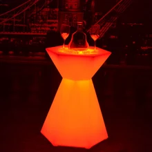 SK-LF28T(L60* W52* H76cm) светодиодный диамонт форма Мебель для бара коктейльный стол для сада на открытом воздухе вечерние мероприятия 1 шт./лот