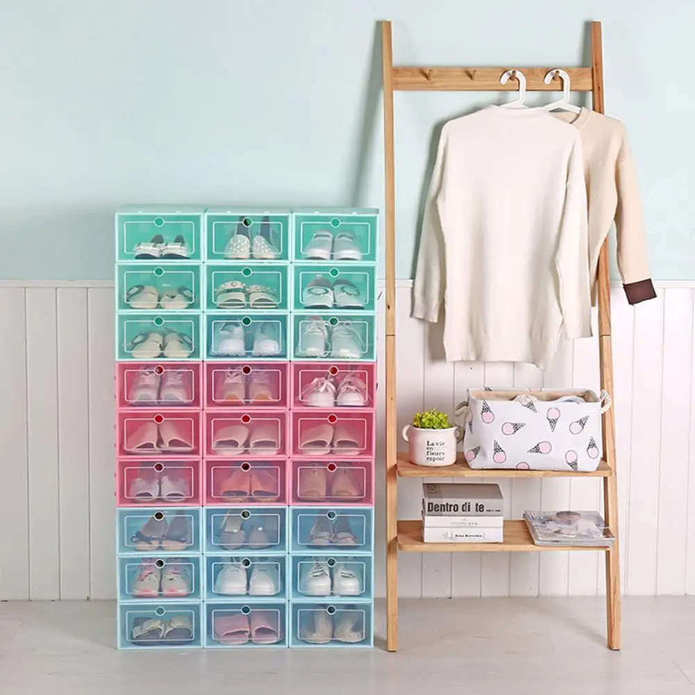 

Transparent Drawer Shoes Case Stackable Sundries Box Shoe Rack Storage Organizer
