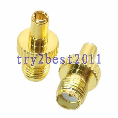 

DHL/EMS 50 Sets 1pce Adapter connector SMA jack pin to TS9 plug pin Gold RF COAXIAL straight -C1