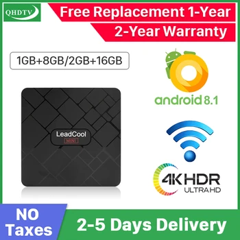 

Leadcool Mini Smart TV Box 4K Android 8.1 RK3228A QHDTV IP Arabic Belgium Germany TV Box H.265 Media Player Set top Box