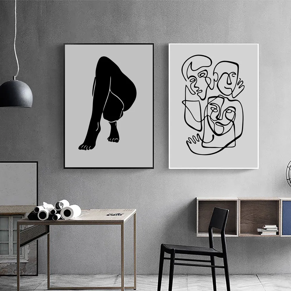 Hot Deals Lienzo Abstracto Pintura Decoracion Minimalista De