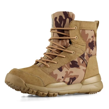 

2019 New Luxury Desert Boots Men Outdoor Leather Army Military Boots High Quality Men Combat Boot Fashion Men Camouflage Boots