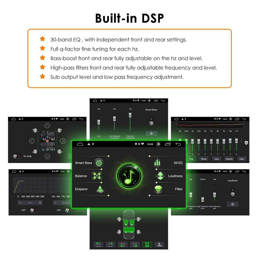 DSP Android 9,0 4G wifi 1din Автомобильный мультимедийный плеер для BMW X5 E53 E38 gps стерео аудио навигация Мультимедиа Радио automotivo pc