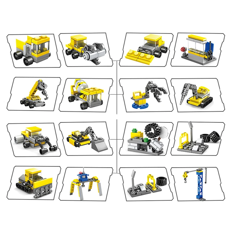 Конструктор детский кран 12 блоков совместим с City Technic Kazi 80451|Блочные конструкторы|