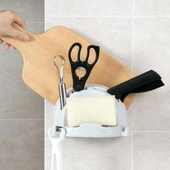 

Stainless Steel Kitchen Racks For Pantry All Knives Shelf with Hook Slice Soup Ladle Chopping Block Kitchen Accessories