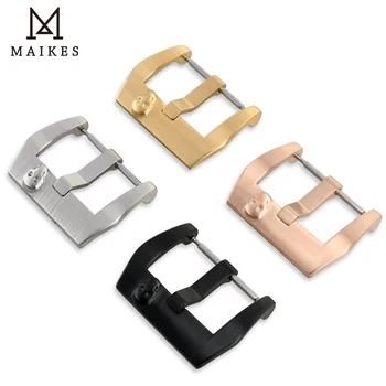 

MAIKES Stainless Steel Watch Clasp 16mm 18mm 20mm 22mm 24mm Black Silver Rose Gold Watch Buckle For Watch band