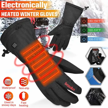 

Men Women Rechargeable Electric Warm Heated Gloves Battery Powered Heat Gloves Winter Sport Heated Gloves for Climbing Skiing