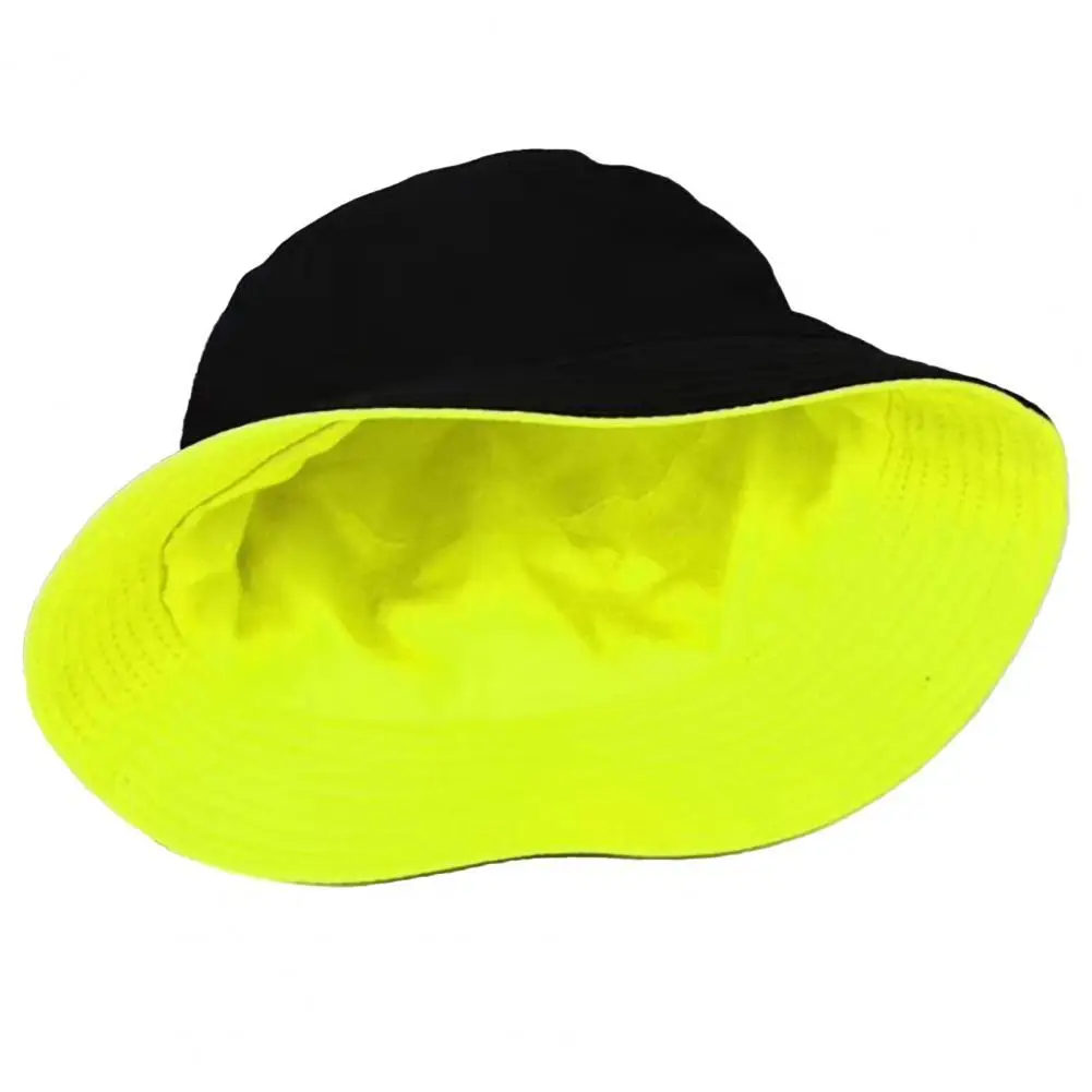 1pc Men's New Style Fluorescent Fishing Hat, Solid Color Sunscreen