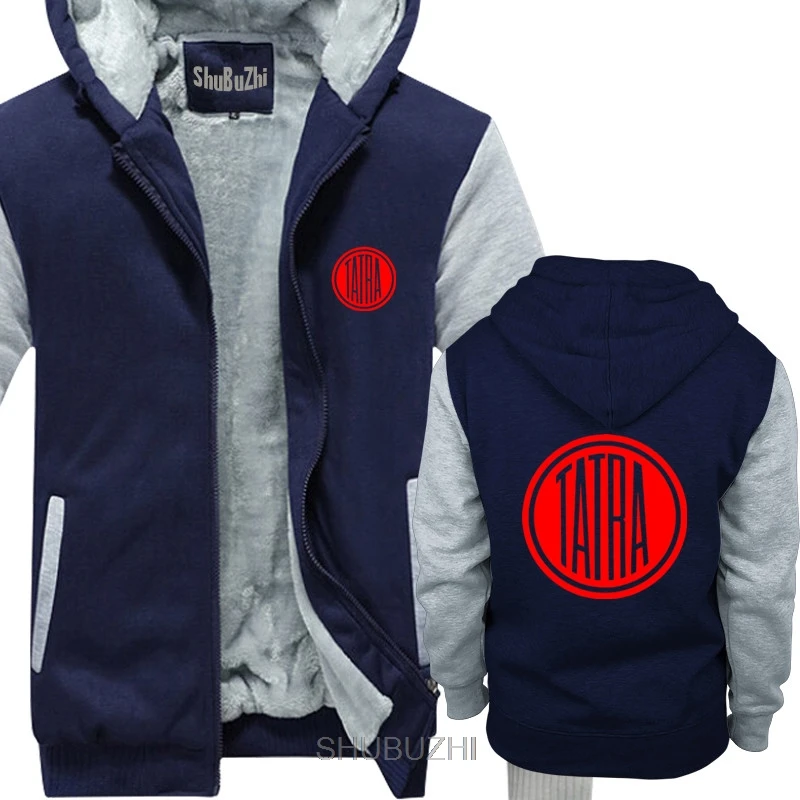 Tatra Truck Famous Vehicles Company Logo men thick hoodies New Brand- male hoody winter thick jacket coat casual hoody sbz6334 - Цвет: navy grey
