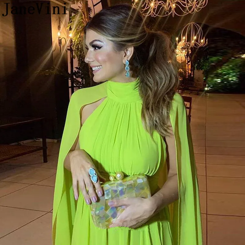 Muslim-Green-Halter-Evening-Dresses-Prom-Chiffon-Pleat-Long-Vestidos-De-Fiesta-Robe-De-Soiree-Plus_副本