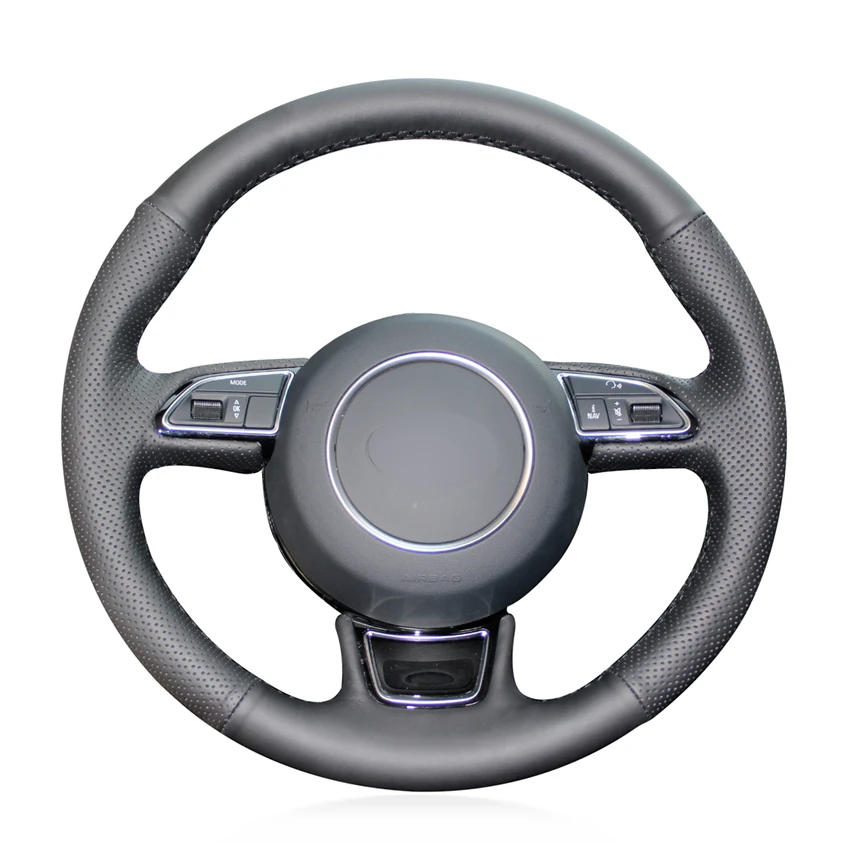 Coprivolante Per Auto In Pelle Nera Cucita A Mano Per Audi A1 8X A3 8V Sportback A4 B8 Avant A5 8T A6 C7 A7 G8 A8