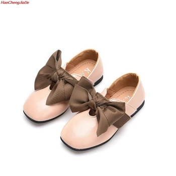 

Spring Summer Children Shoes Girls Princess Leather Shoes School Fashion Bow Flowers Kids Dress White Flat Shoes Wedding Party