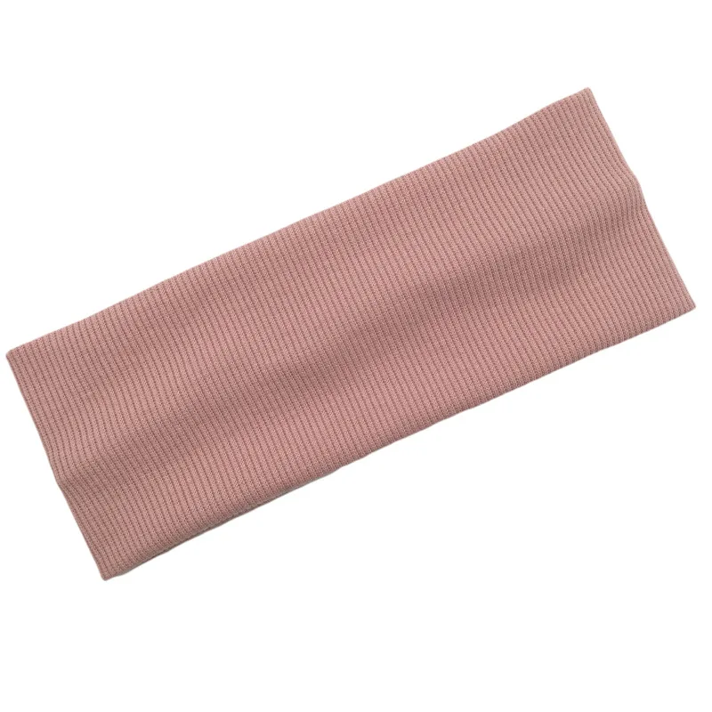 Women Headband Solid Color Wide Turban Hair Band Ribbed Cotton Hairband Girls Elastic Sports Yoga Hair Bands Accessories head scarves for women