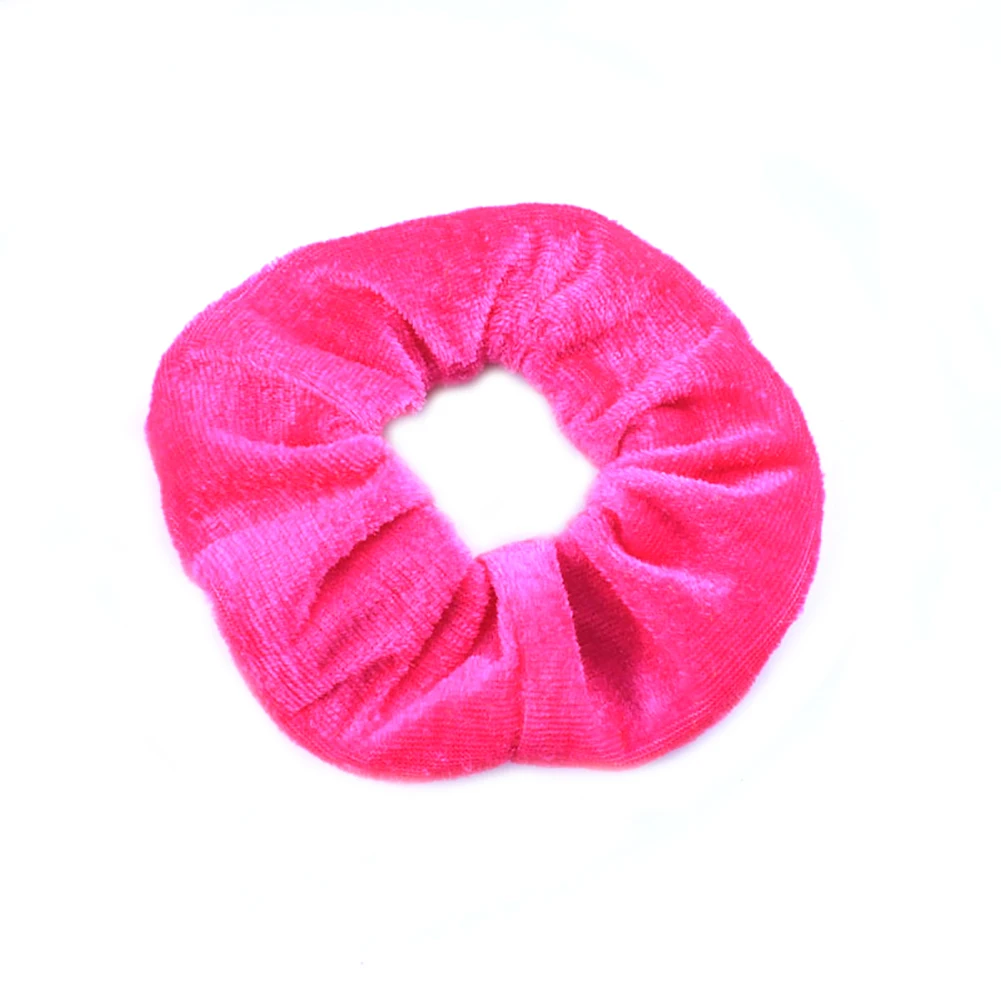 Accessories Artificial Velvet Wide Daily Elastic Gift Women Scrunchies Lightweight Hair Ties Girls Travel Solid Random Color