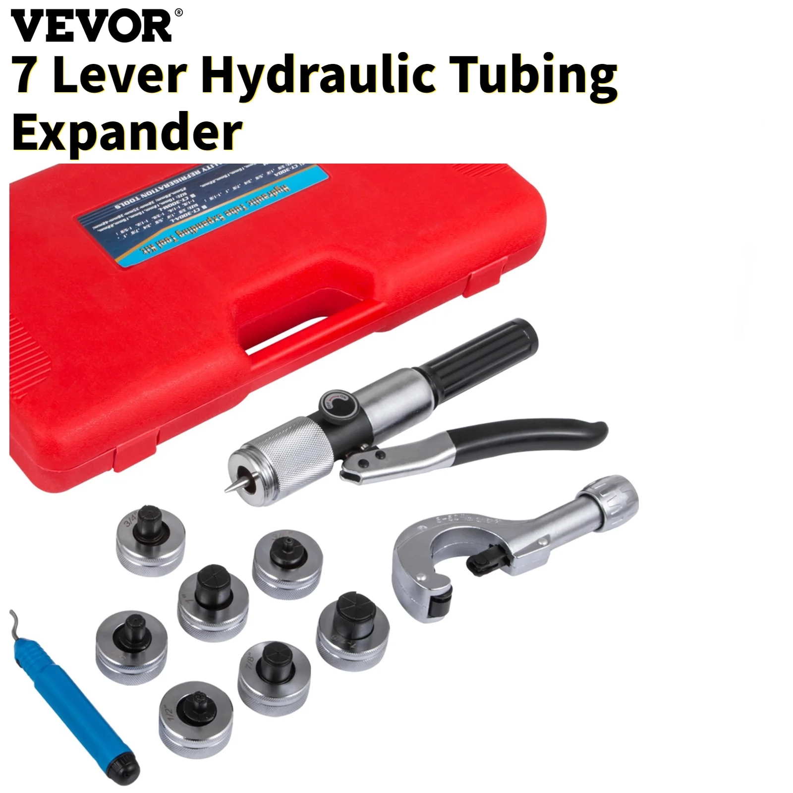 VEVOR Hydraulic Tube Pipe Expander 7 Lever HVAC Plumbing Flaring