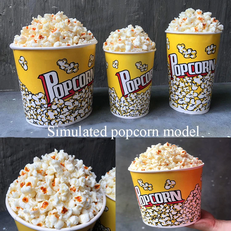 

Simulation Popcorn Models Plastic Food Display Props Fake Corn dummy Popcorn Sample Emulation Street Snack Models Display Crafts