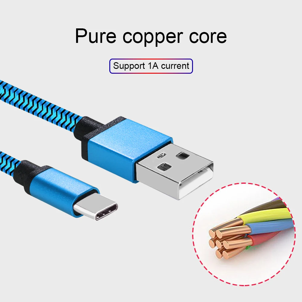 1M 2M type C зарядное устройство USB кабель для мобильного телефона для samsung S9 S8 зарядный кабель 1A 1.7A для устройств usb type-C кабель для передачи данных