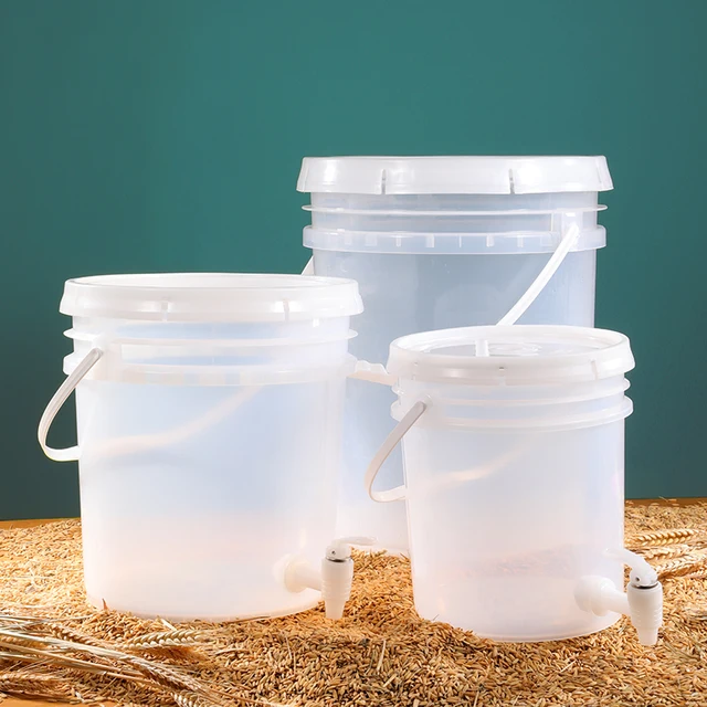 Háztartási Műanyag Vödör Üres Bor Erjesztési Szivárgásálló Élelmiszer -Minőségű Polipropilén Tartály Sör Fermenter 5L 10L - Image 6