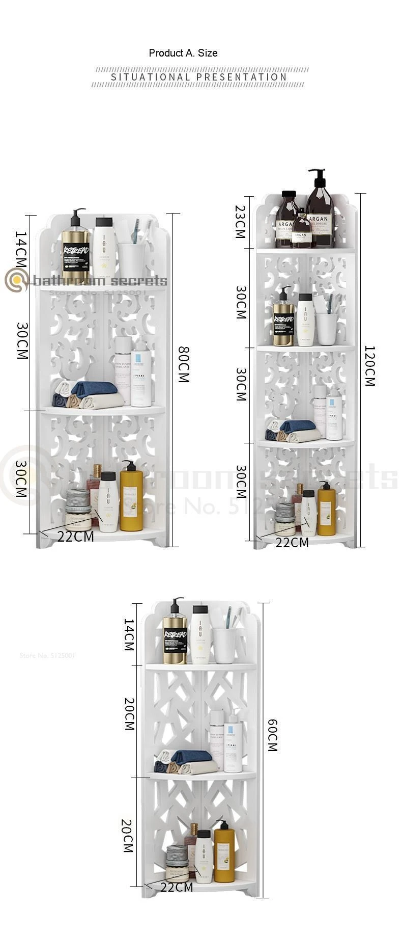 Bathroom Shelf Floor-standing Triangle Floor-to-ceiling Toilet Corner Rack Washing Table Bathroom Storage Rack
